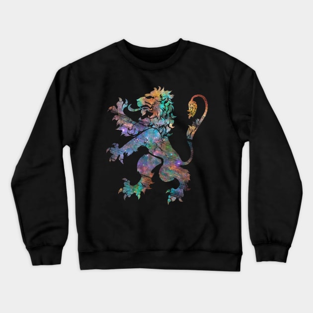 Cosmic Lion Rampant Crewneck Sweatshirt by GAz